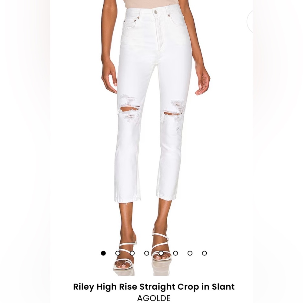 Agolde Riley White Jean